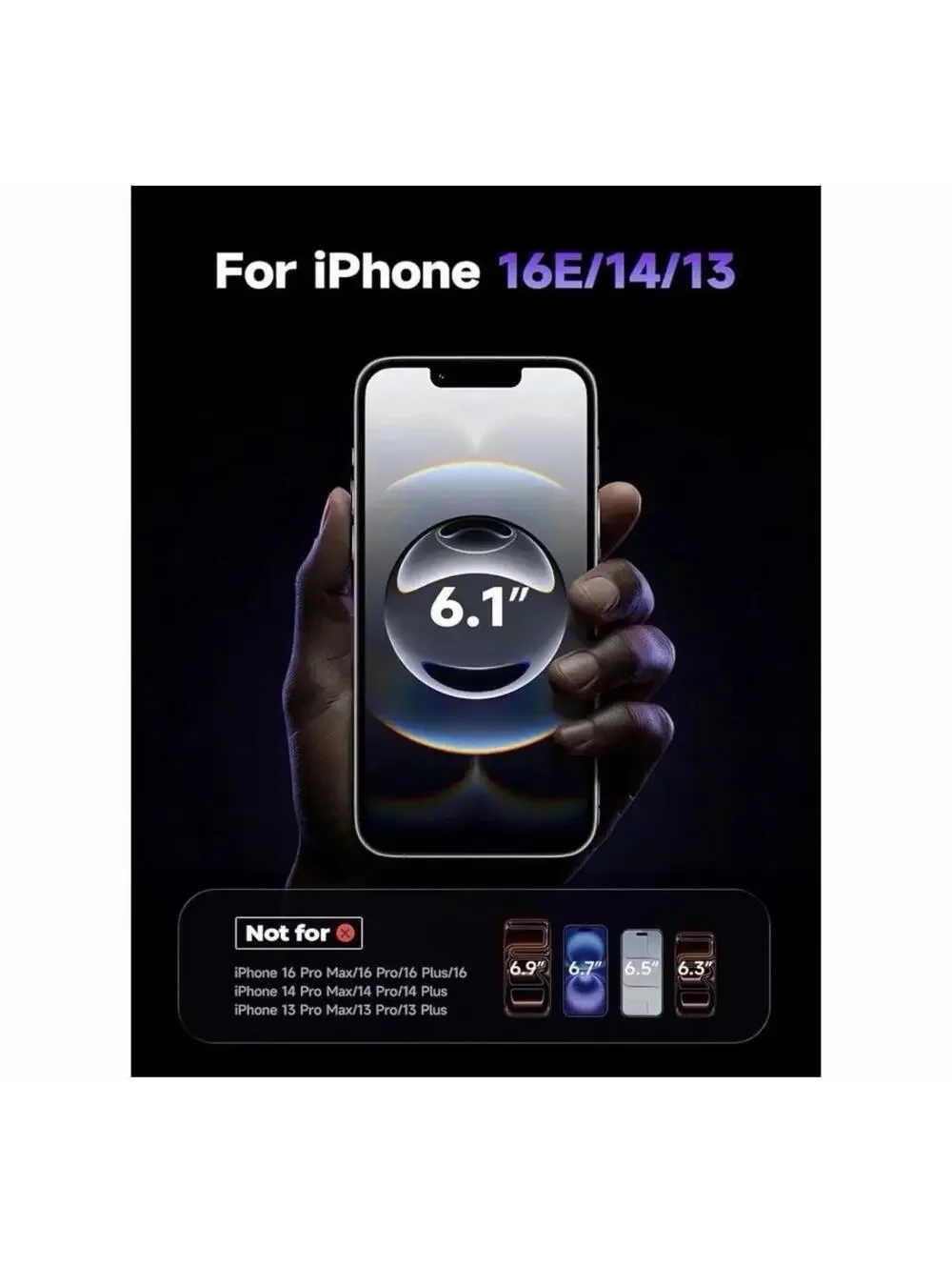 LISEN 2 Pack [Top 9H+ Hardness] Glass for iPhone 16E / iPhone 14 / iPhone 13